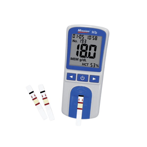 Mission HB Hemoglobin Testing System-includes 10 strips